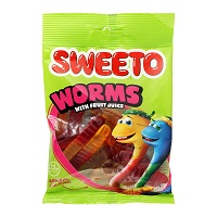 Sweeto Worms Fruit Jelly Pouch 80gm